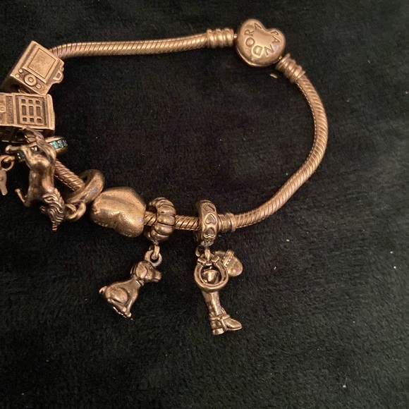 -authentic PANDORA sterling silver 925 Bracelet & 7 prices of charm - Picture 15 of 15